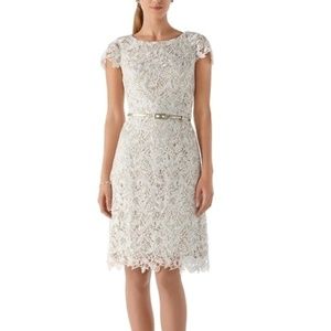 WHITE HOUSE BLACK MARKET CREAM LACE DRESS